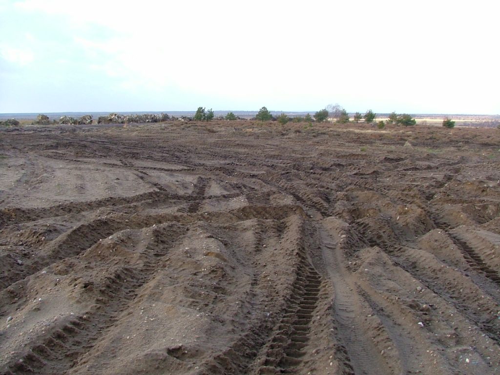 Umgewühltes Land